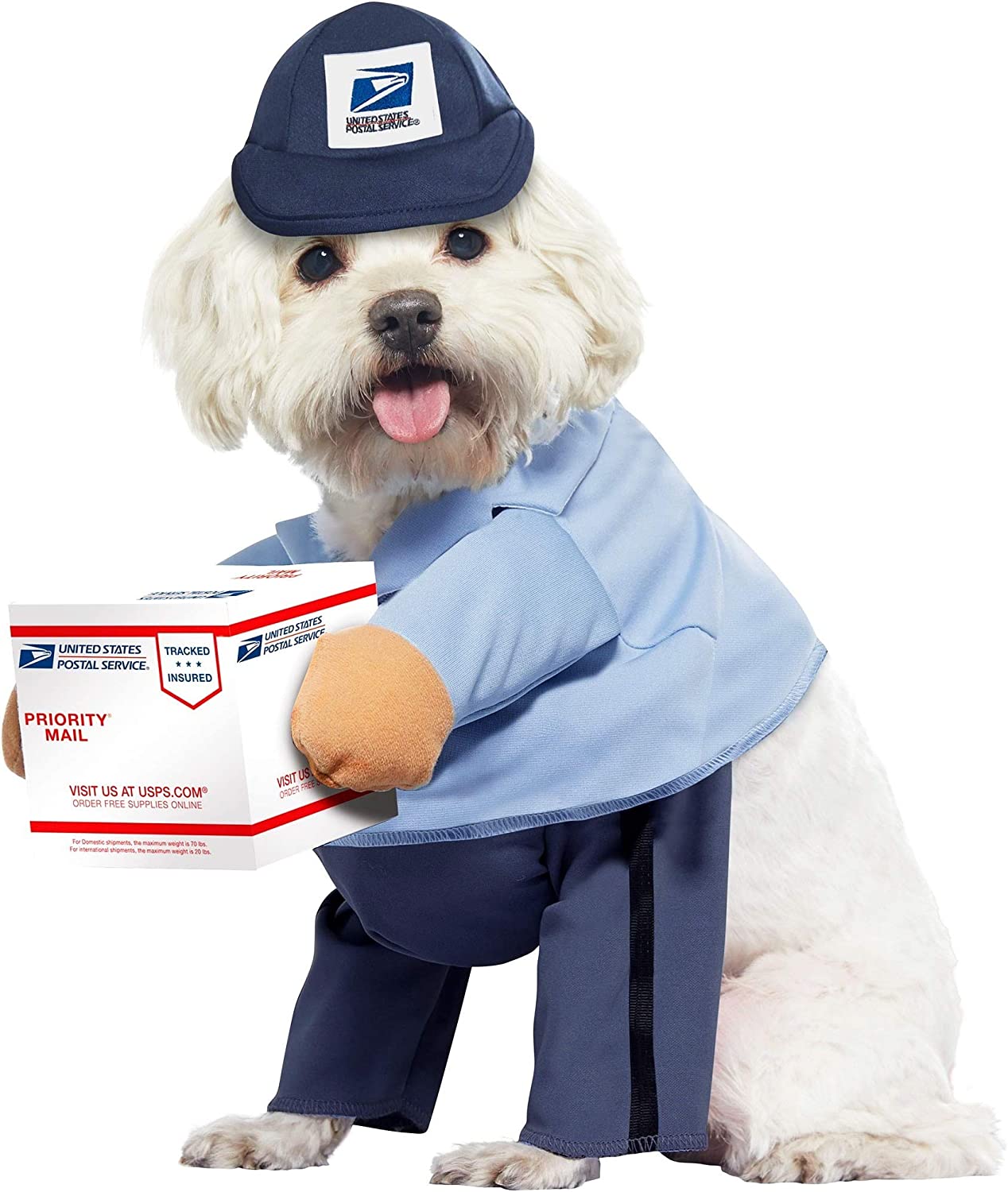 Dog Mail Carrier Costume USPS Medium-halloween-pettoyus